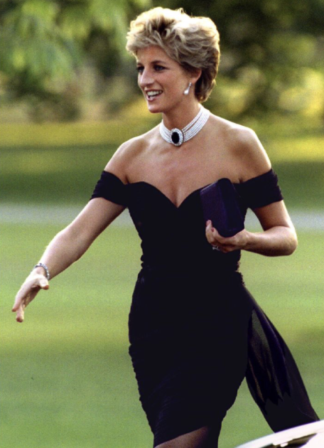 Princess Diana in a little black dress